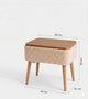Hanah Home Mesita de noche Nova - Beige